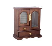 BIBTOO Boîte de Rangement for Bijoux, Grand Organisateur avec 2 tiroirs, étui de Rangement en Bois Dur Naturel(1)