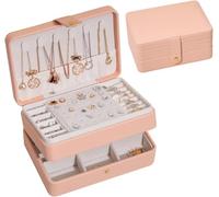 BIBTOO Boîte de Rangement for Bijoux, Organiseur for Colliers, Boucles d'oreilles, Petite boîte à Bijoux(B)