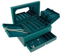 BIBTOO Boîte de Rangement for Montres, Bijoux, Double Couche, Grande capacité, Portable, for bagues, Boucles d'oreilles, Montres, Colliers(2)