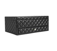 BIBTOO Boîte de Rangement for Montres, Bijoux, Double Couche, Grande capacité, Portable, for bagues, Boucles d'oreilles, Montres, Colliers(1)