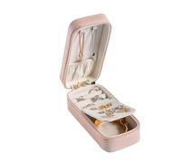BIBTOO Boîte de Rangement Portable à 2 Niveaux for Accessoires de Cheveux, Boucles d'oreilles, bagues, Bijoux, boîte à Bijoux coréenne