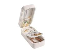 BIBTOO Boîte de Rangement Portable à 2 Niveaux for Accessoires de Cheveux, Boucles d'oreilles, bagues, Bijoux, boîte à Bijoux coréenne