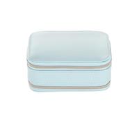 BIBTOO Boîte de Rangement Portable à Double Fermeture éclair for Bijoux, bagues, Boucles d'oreilles, Colliers, Bijoux, Rouge à lèvres, cosmétiques, en Cuir PU(2)