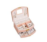 BIBTOO Boîte de Rangement Portable for Bijoux, en Cuir PU, for Colliers, Boucles d'oreilles, bagues, Bracelets