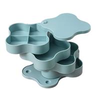 BIBTOO Boîte de Rangement rotative à Quatre Niveaux for Boucles d'oreilles et Boucles d'oreilles de Couleur Unie