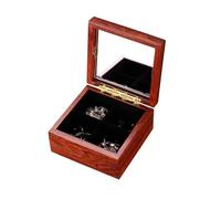 BIBTOO Coffret à Bijoux en Bois Massif, Exquis, tridimensionnel, gaufré, boîte de Rangement for Bijoux, Style rétro Chinois, Petite Taille