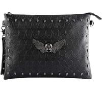 BIBTOO Pochettes for Hommes et Femmes, Sacs à Main Punk à Rivets et tête de Mort