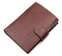 BIBTOO Portefeuille Exquis 100% véritable for Hommes, Porte-Monnaie Multifonction en Cuir, Petit Porte-Cartes, Vintage, Grande capacité, Porte-Billets, Organisateur de Poche(Brown)