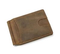 BIBTOO Portefeuille rétro Porte-Cartes antimagnétique Fait à la Main rétro décontracté Portefeuille for Hommes et Femmes Mince(A)