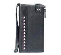 BIBTOO Portefeuilles en Cuir for Hommes, Porte-Cartes, Portefeuilles Minces, Porte-Monnaie Longs for Hommes, Meilleur Choix(Black)