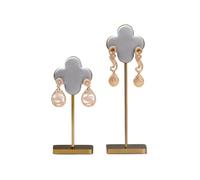BIBTOO Présentoir à Bijoux, 2 pièces, Support à Suspendre for Boucles d'oreilles, for la Maison, la Chambre à Coucher, Organisateur de Bijoux, Support de Rangement for Exposition de Bijoux(Gris)