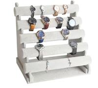 BIBTOO Présentoir à Bijoux à 5 Niveaux, Support for Bracelets, Bijoux, Support Amovible en Velours, présentoir for Montres, Barre de Rangement for Bracelets et Colliers, présentoir à Bijoux(2)