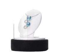 BIBTOO Présentoir à Bijoux en Velours avec Couvercle en Verre, présentoir à Bijoux for Exposition, présentoir à Bijoux for Vente, Organisateur de Colliers, présentoir à Bijoux(2)