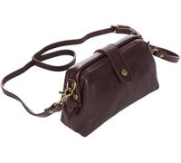 BIBTOO Sac à bandoulière rétro en Cuir véritable for Femme(Coffee)