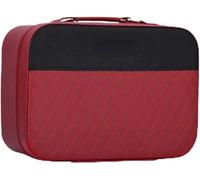 BIBTOO Trousse de maquillage de voyage, sac professionnel portable, organisateur de rangement, grande capacité, pinceaux de maquillage, articles de toilette(Wine Red,S)