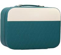 BIBTOO Trousse de maquillage de voyage, sac professionnel portable, organisateur de rangement, grande capacité, pinceaux de maquillage, articles de toilette(Blackish Green,L)