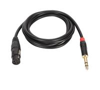 Bibulkoye Câble de microphone 2 m de long XLR femelle vers jack TRS 1/4 pouce câble d'interconnexion de signal symétrique