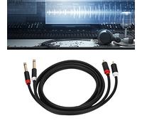 Bibulkoye Câble double RC A vers double TS 1/4 pouces, 4,9 pieds, 6.35mm, 2 ports RC A vers 2 ports TS, cordon d'interconnexion stéréo