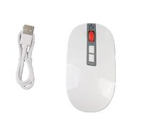 Bibulkoye Souris AI, Ordinateur de Bureau, PC, Voix Intelligente, Transcription en Temps réel, Traduction, résumé, Ergonomique, Rechargeable pour Le Travail à Distance (Blanc)