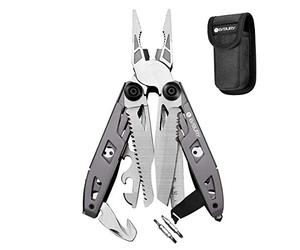 BIBURY Pince Multifonctions, 18 en 1 Titane Poignée Multitools en Acier inoxydable avec Pochette en Nylon, Multi-Tool idéal pour la Survie, Le Camping, la Maison, la Réparation