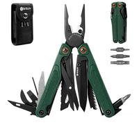 BIBURY Pince Multifonctions Légère à Manche G10, Outil Multifonction avec Coupe-fils et Ciseaux Remplaçables, Multitool pour Extérieur, Survie, Camping, Randonnée, Réparation, Cadeau Homme - Vert