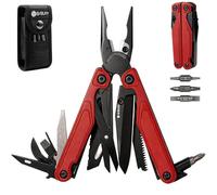 BIBURY Pince Multifonctions Légère à Manche G10, Outil Multifonction avec Coupe-fils et Ciseaux Remplaçables, Multitool pour Extérieur, Survie, Camping, Randonnée, Réparation, Cadeau Homme - Rouge