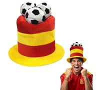 Bibykivn Chapeau de Football Coupe du Monde à Quatre Pointes - Chapeau Supporter Équipe Nationale, Accessoire de Fan, Chapeau de Fête & Cadeau Football