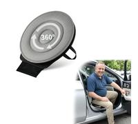 Bibykivn Coussin de Siège Pivotant à 360° - Aide à l'Assise Ergonomique pour Voiture & Maison - Galette de Siège Antidérapante en Tissu Technologique, Idéal pour Auto, Bureau et Salle à Manger (Gris)