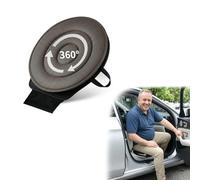 Bibykivn Coussin de Siège Pivotant à 360° - Aide à l'Assise Ergonomique pour Voiture & Maison - Galette de Siège Antidérapante en Tissu Technologique, Idéal pour Auto, Bureau et Salle à Manger (Brun)