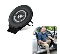 Bibykivn Coussin de Siège Pivotant à 360° - Aide à l'Assise Ergonomique pour Voiture & Maison - Galette de Siège Antidérapante en Tissu Technologique, Idéal pour Auto, Bureau et Salle à Manger (Noir)