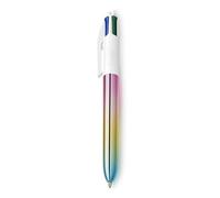 BIC – Stylo 4 Couleurs Classiques, Décors Gradient – Pointe moyenne 1 mm – 1 visuel aléatoire
