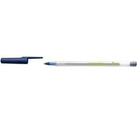 BIC 36134 Ecolutions Round Stic Stylo-bille écriture moyenne encre classique recy onomique corps fin 0,5 mm Bleu
