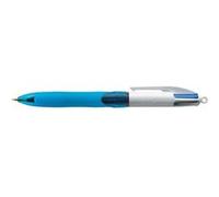 BIC 4 Colours Grip Noir, Bleu, Vert, Rouge Stylo à bille rétractable avec clip Moyen 12 pièce(s) G