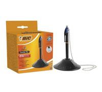 BIC Stylo-bille 4 Couleurs Counter Pen – Rétractable sur socle – Pointe moyenne 1,0 mm – Boîte de 1