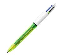 BIC 4 COULEURS FLUO STYLO BILLE - JAUNE POINTE 1.6