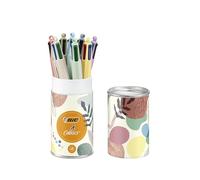 BIC 4 Couleurs Minéral et Pastel - Stylos-Bille Pointe Moyenne (1,00 mm) - Corps coloré Minéral et Pastel, Pack de 8