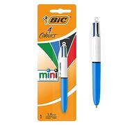 BIC 4 Couleurs Mini - Stylo-Bille Rétractable avec Pointe Moyenne (1,0 mm) - Format Mini - Blister de 1