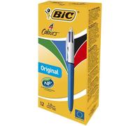 Bic Box 12 Pen 4 Classic Colors Bleu