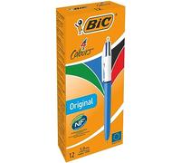 Bic Box 12 Pen 4 Classic Colors Bleu