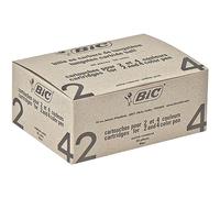 BIC Recharge d'encre pour stylo à bille 4 couleurs pointe moyenne 1 mm - Encre bleue