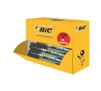 BIC Marqueur Onyx Marker 1481 Pointe biseautée 7 mm Indélébile Corps métal Lot 2x4 Métallique