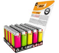 BIC Briquets mini J5/J25 – 50 pièces à pierre, assortiment de couleurs