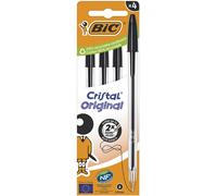 BIC Cristal Original Lot de 4 stylos à bille