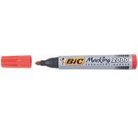 BIC Marqueur indélébile 8209133 – Rouge – Pointe ogive 1,7 mm – Encre à base d'alcool – 1 pièce