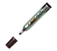 BIC 8418301 Marqueur permanent à pointe biseautée - Noir 12