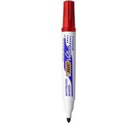 BIC Velleda 1701 ECOlutions Feutre pour Tableau Blanc Effaçables à Sec à Pointe Conique Large - Marqueur Rouge