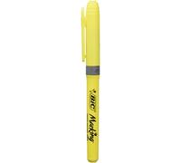Surligneur stylo BIC Highlighter Grip Pointe biseautée Jaune