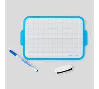 BIC Velleda Ardoise Ecolier Double Face Effaçable + Feutre Bleu Effaçable + Effacette - Turquoise x1