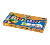 Bic Argile à modeler pour enfants - Couleurs assorties - Lot de 12 - Pâte à modeler réutilisable pour enfants à partir de 1 ans - Conforme à la sécurité européenne