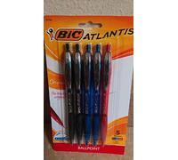 BIC Atlantis 5-pack The Original Medium assortis d'encre stylos à bille